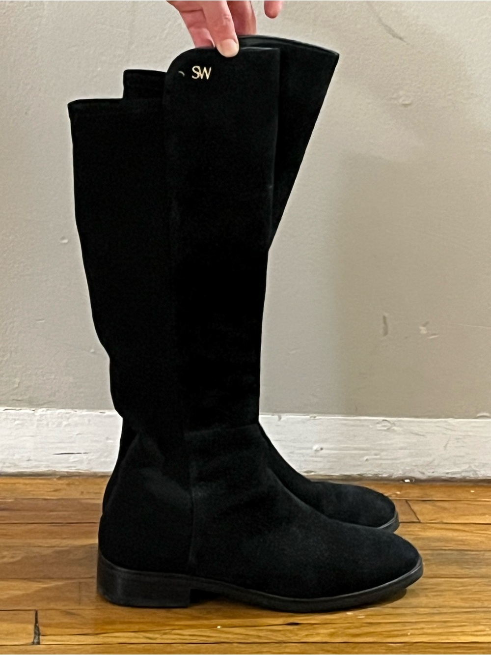 Black Knee-High Men's Boots